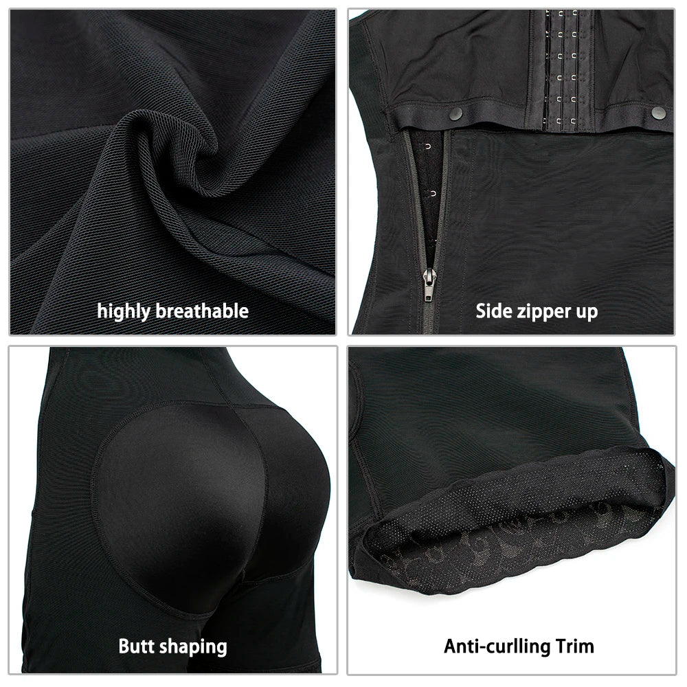 Full Body Corset Bodysuit Carving Shaper Tights Postpartum Girdles Fajas Colombian Sheath Butt Push Up Women Modeling Shapewear