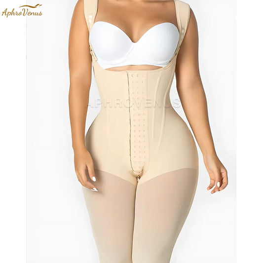 Fajas Colombianas Side Bone Mid-Length Body Shaper Tummy Control Sleeveless Shapewear for Women Slimming Underwear Corset Girdle